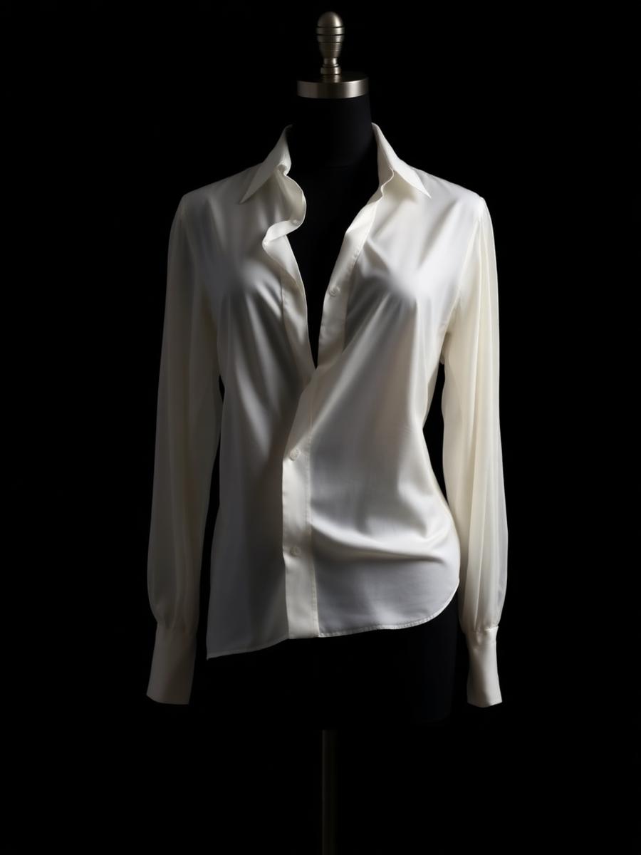 Lune Silk Shirt — Ivory, Bone