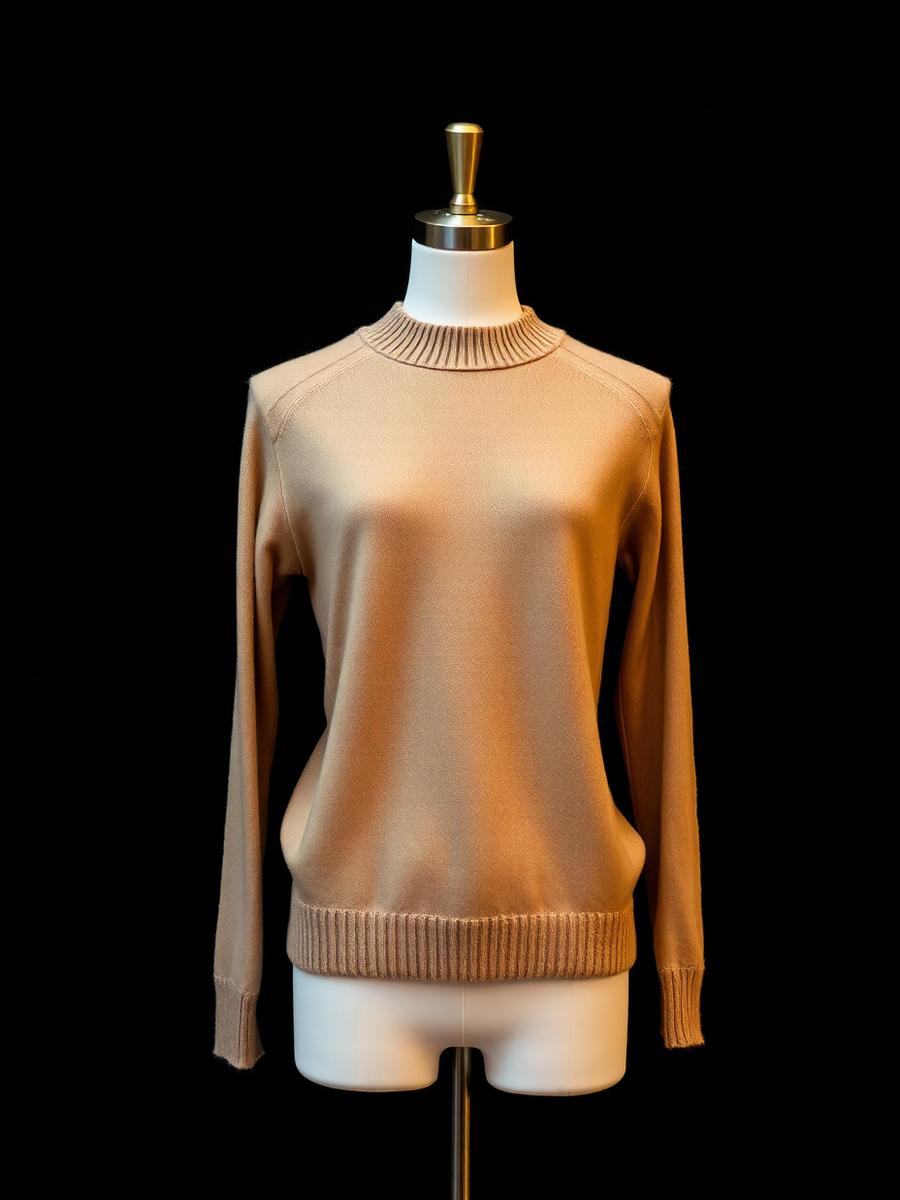 Meridian Cashmere Knit — Camel, Fog